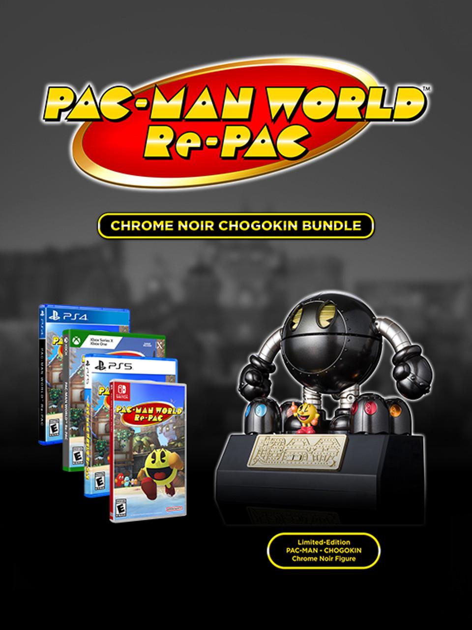 Pac-Man World Re-PAC [Chrome Noir Chogokin Figure Bundle]