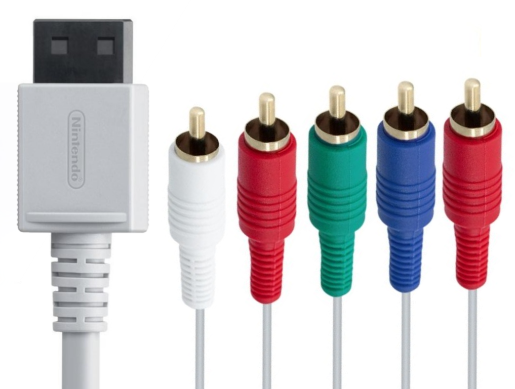 Component AV Cables - Nintendo Brand (White, Red x 2, Green, & Blue)