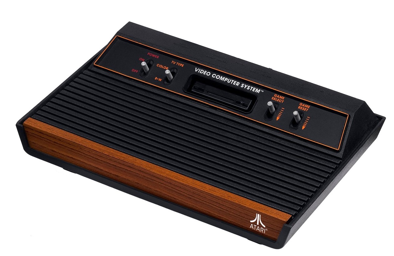 Atari 2600 4 Switch Wood Grain Console