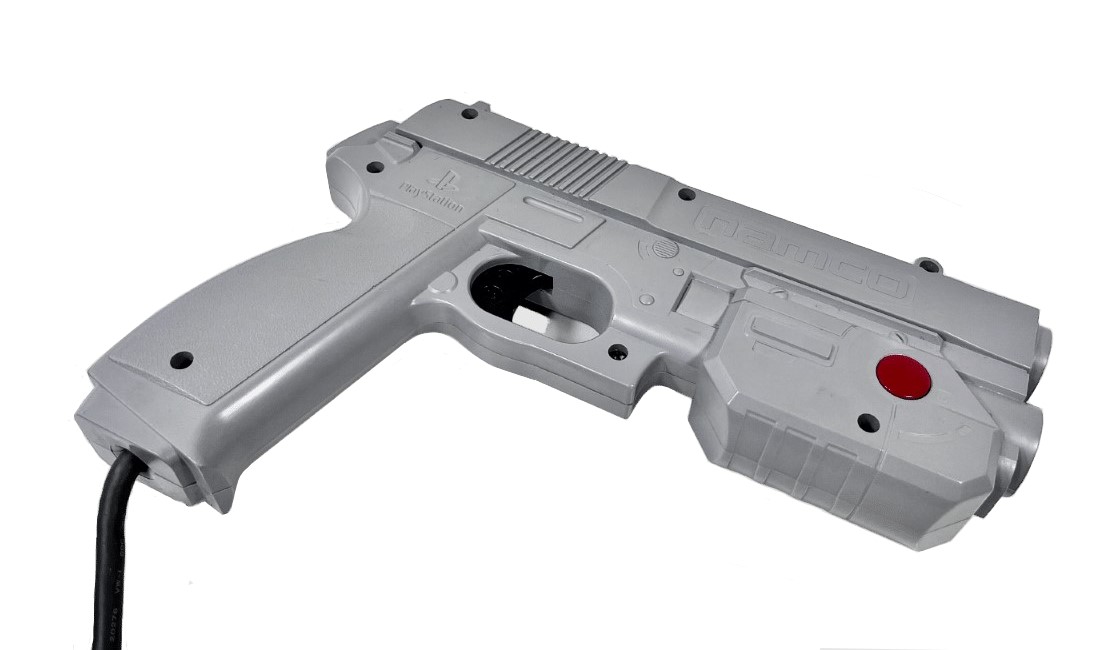 Namco GunCon Gray NPC-103 w/ Audio Adaptor