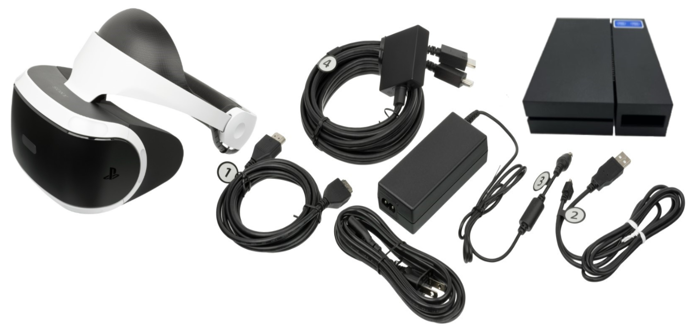 Playstation VR Headset With Connection Cable, Processor Unit, Power Supply, HDMI Cable, & USB Cable
