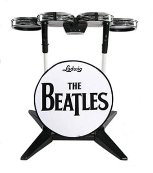 Wireless Drum Controller Beatles Rock Band Ludwig - w/ Kick Drum Accessory & Beatles Foot Pedal